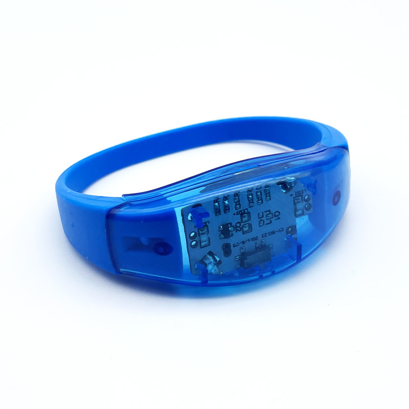 Custom Voice Activated Led Bracelet Light up Party Led Sound Activated Bracelet for Concert Event